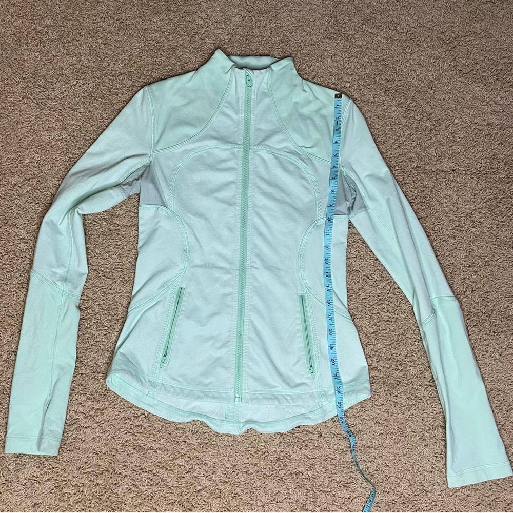 lululemon Sea foam green define jacket size 8